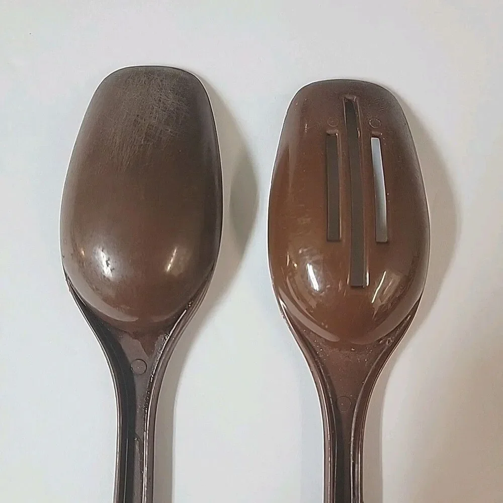 Vintage Foley Nylon Set of 2, Slotted Draining Serving Spoon Kitchen Utensils